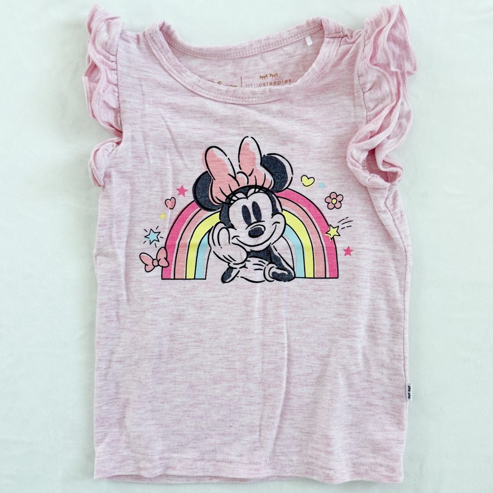 Little Sleepies Disney Minnie Forever Flutter Graphic Tee 18-24m